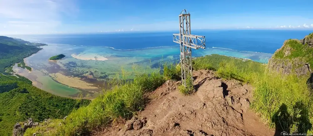 Mountain viewpoint during a Le Morne hike