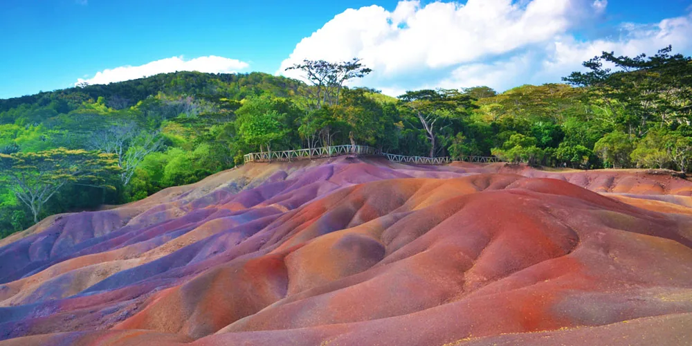 Seven Coloured Earth at Chamarel Mauritius